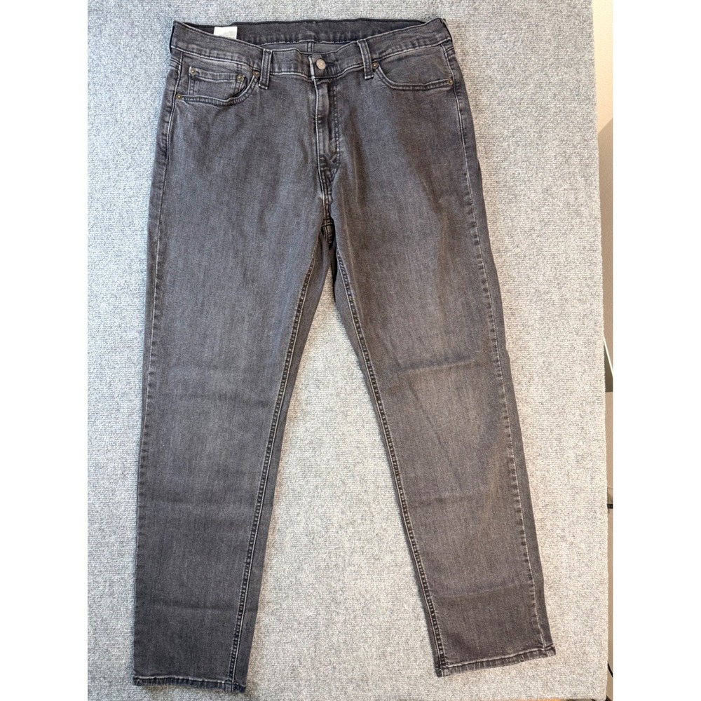 Levis 541 Athletic Taper Jeans Mens 36x34 Faded Black Grey Denim Workwear Pants - Picture 2 of 8